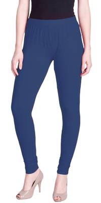  Lyra Denim Blue Free Size Churidar Leggings 1