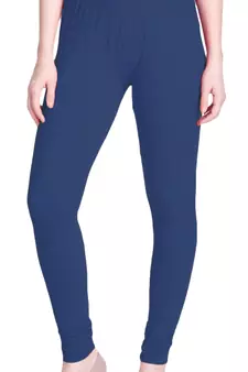 Lyra Denim Blue Free Size Churidar Leggings