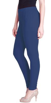  Lyra Denim Blue Free Size Churidar Leggings 3