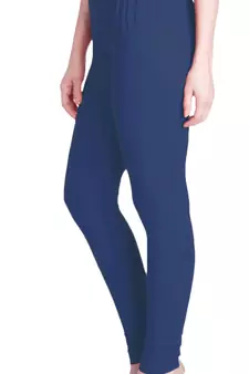  Lyra Denim Blue Free Size Churidar Leggings