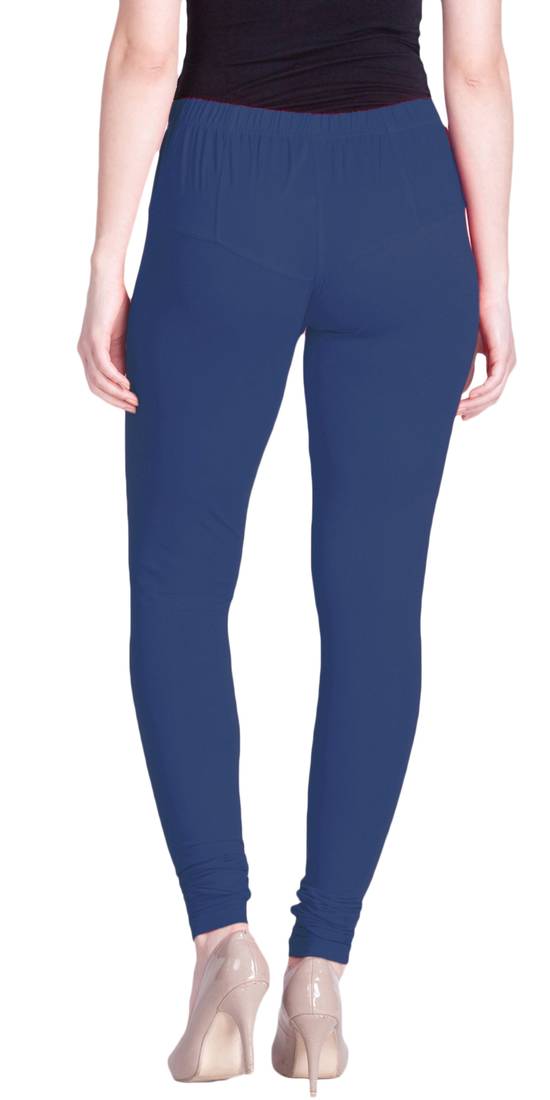  Lyra Denim Blue Free Size Churidar Leggings