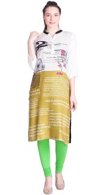 Lyra Lime Free Size Churidar Leggings 2