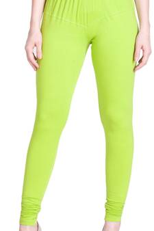  Lyra Yellow Green Free Size Churidar Leggings
