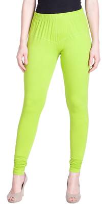  Lyra Yellow Green Free Size Churidar Leggings 1