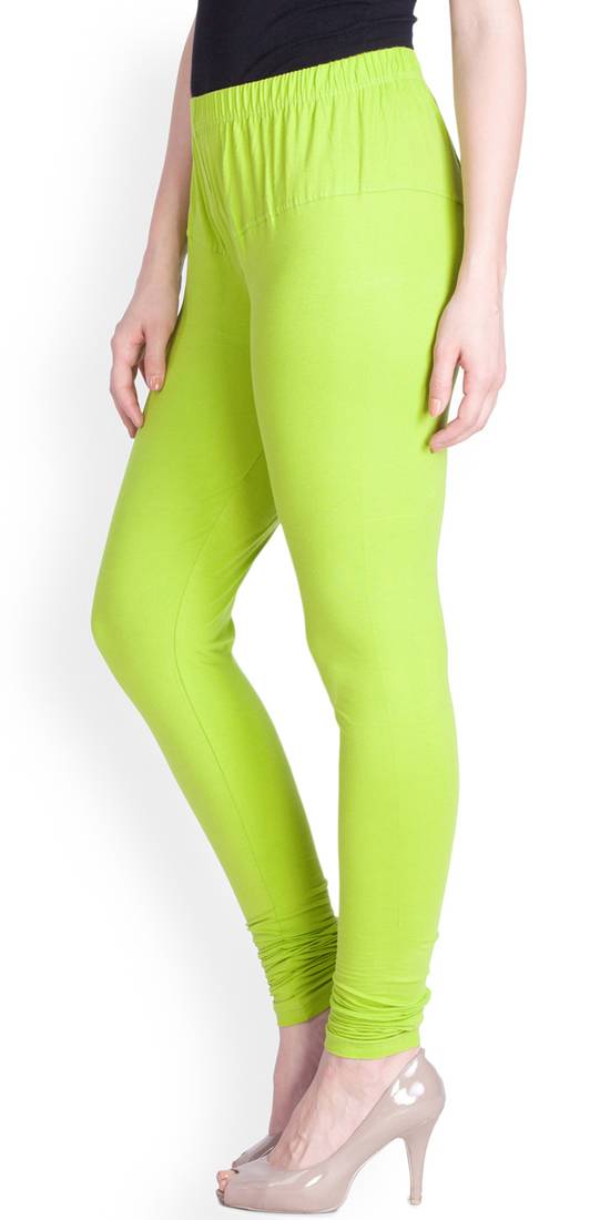  Lyra Yellow Green Free Size Churidar Leggings