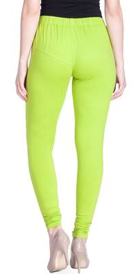  Lyra Yellow Green Free Size Churidar Leggings 4