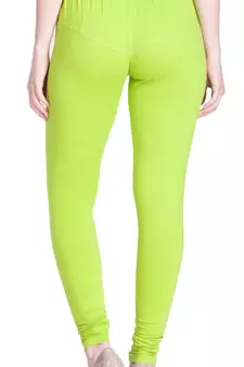 Lyra Yellow Green Free Size Churidar Leggings