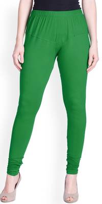  Lyra Forest green Free Size Churidar Leggings 1