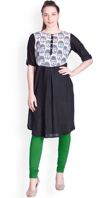  Lyra Forest green Free Size Churidar Leggings 2