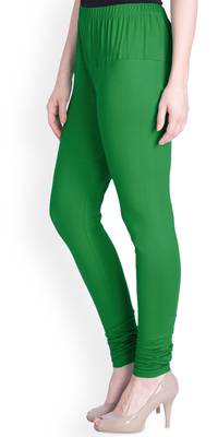  Lyra Forest green Free Size Churidar Leggings 3