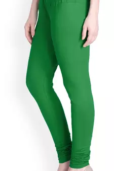  Lyra Forest green Free Size Churidar Leggings