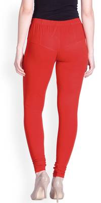  Lyra Tomato Red Free Size Churidar Leggings 4
