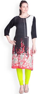  Lyra Neon Lemon Free Size Churidar Leggings 2