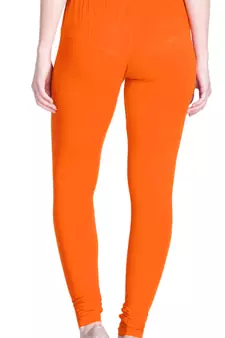  Lyra Neon Orange Free Size Churidar Leggings