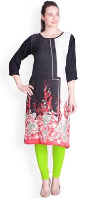  Lyra Neon Green Free Size Churidar Leggings 2