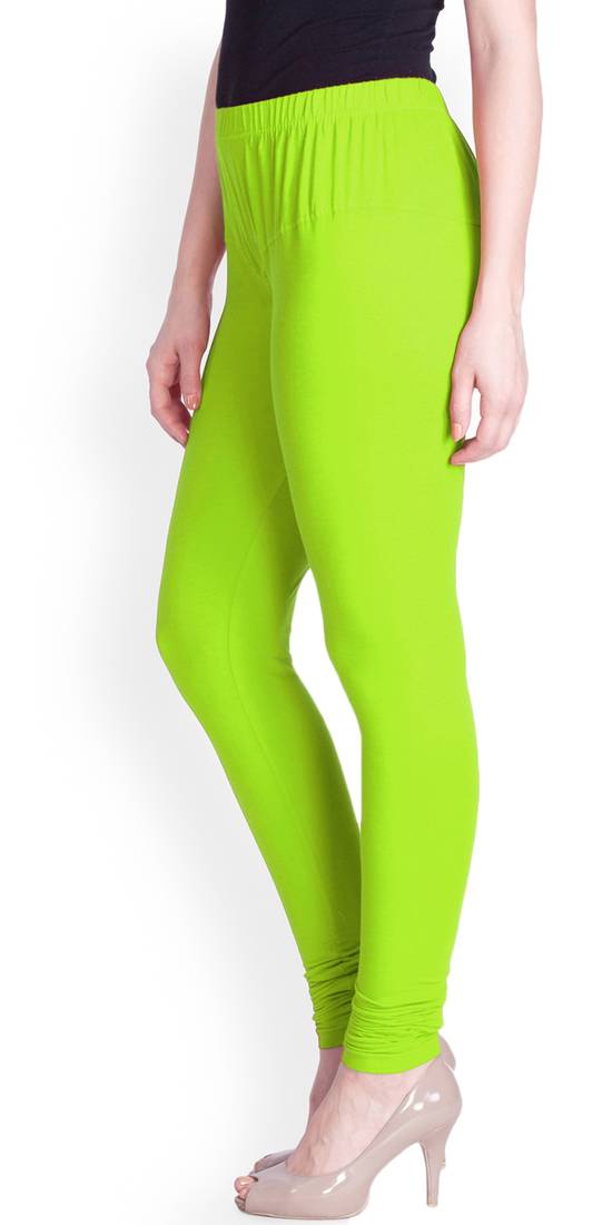 Lyra Neon Green Free Size Churidar Leggings