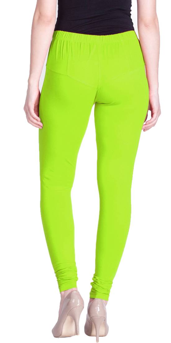  Lyra Neon Green Free Size Churidar Leggings