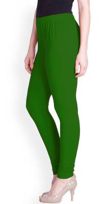  Lyra Grass Green Free Size Churidar Leggings 3