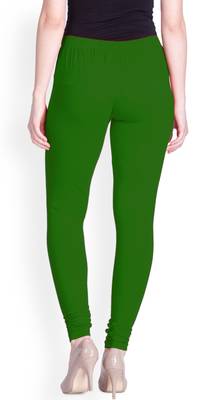  Lyra Grass Green Free Size Churidar Leggings 4