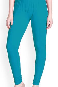  Lyra Aqua Blue Free Size Churidar Leggings