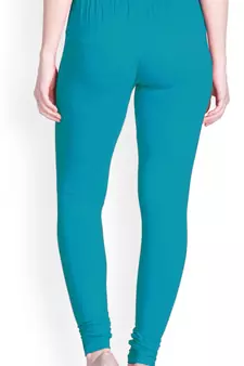  Lyra Aqua Blue Free Size Churidar Leggings
