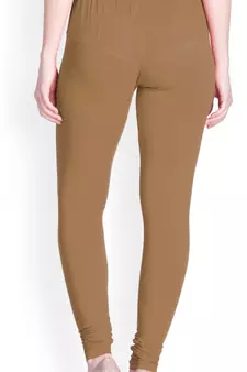  Lyra Peanut Brown Free Size Churidar Leggings