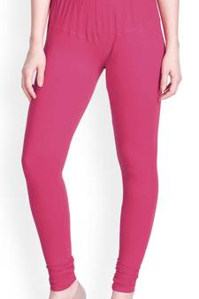  Lyra Pink Forst Free Size Churidar Leggings