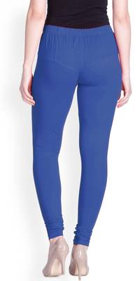  Lyra Cobal Blue Free Size Churidar Leggings 4