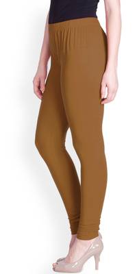  Lyra Tan Brown Free Size Churidar Leggings 3