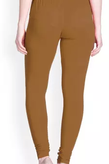  Lyra Tan Brown Free Size Churidar Leggings
