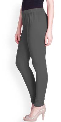  Lyra Smoke Grey Free Size Churidar Leggings 3