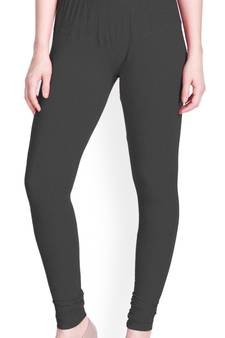  Lyra Black Melange Free Size Churidar Leggings