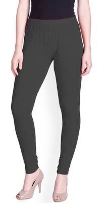  Lyra Black Melange Free Size Churidar Leggings 1