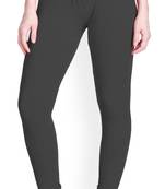  Lyra Black Melange Free Size Churidar Leggings