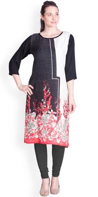  Lyra Black Melange Free Size Churidar Leggings 2