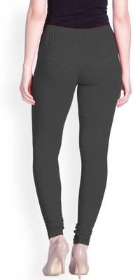  Lyra Black Melange Free Size Churidar Leggings 4