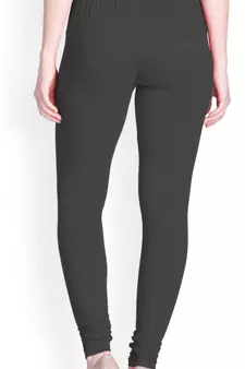  Lyra Black Melange Free Size Churidar Leggings