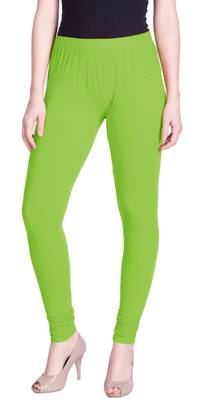  Lyra Light Green Free Size Churidar Leggings 1