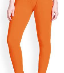  Lyra Rich Orange Free Size Churidar Leggings