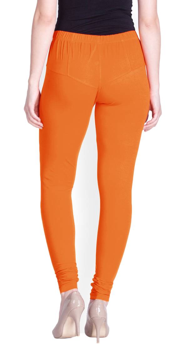  Lyra Rich Orange Free Size Churidar Leggings
