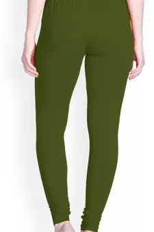  Lyra Army Green Free Size Churidar Leggings