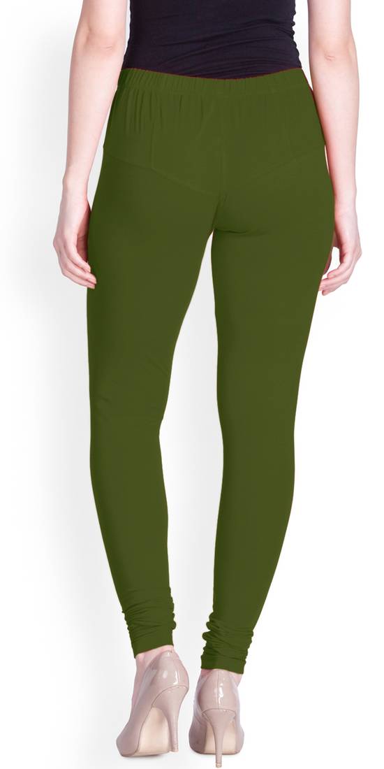  Lyra Army Green Free Size Churidar Leggings