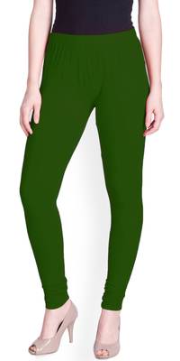  Lyra Basil Green Free Size Churidar Leggings 1