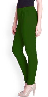  Lyra Basil Green Free Size Churidar Leggings 3
