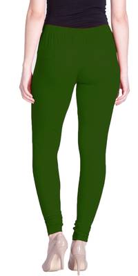  Lyra Basil Green Free Size Churidar Leggings 4