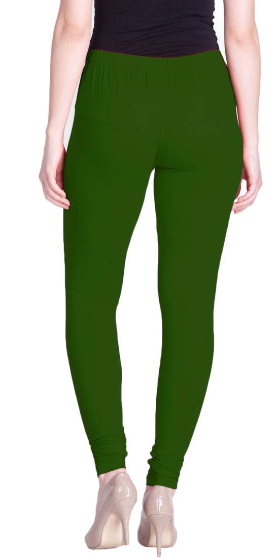  Lyra Basil Green Free Size Churidar Leggings