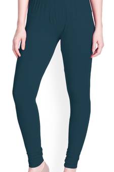  Lyra Pine Green Free Size Churidar Leggings