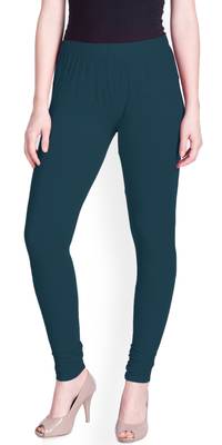  Lyra Pine Green Free Size Churidar Leggings 1