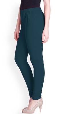  Lyra Pine Green Free Size Churidar Leggings 3