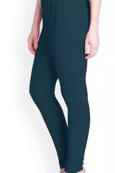  Lyra Pine Green Free Size Churidar Leggings